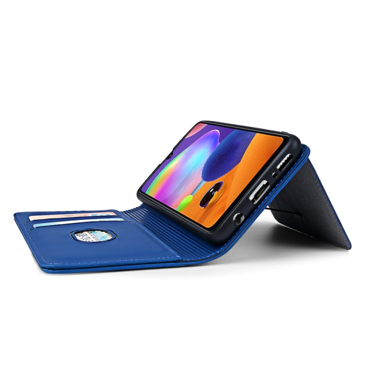 For Samsung Galaxy A31 Strong Magnetism Liquid Feel Horizontal Flip Leather Case with Holder & Card Slots & Wallet