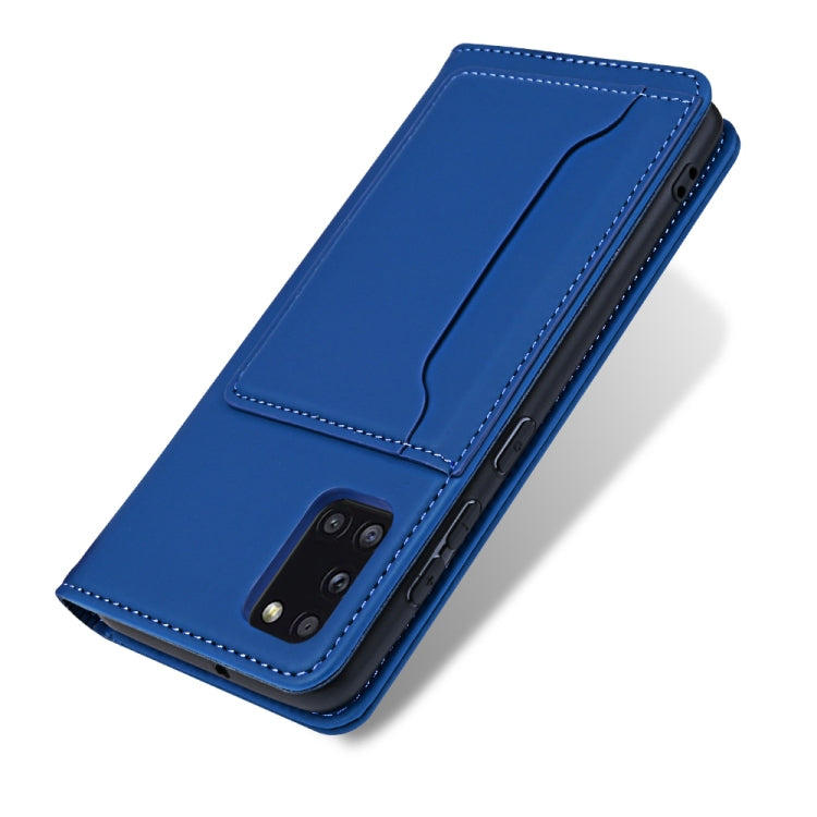 For Samsung Galaxy A31 Strong Magnetism Liquid Feel Horizontal Flip Leather Case with Holder & Card Slots & Wallet