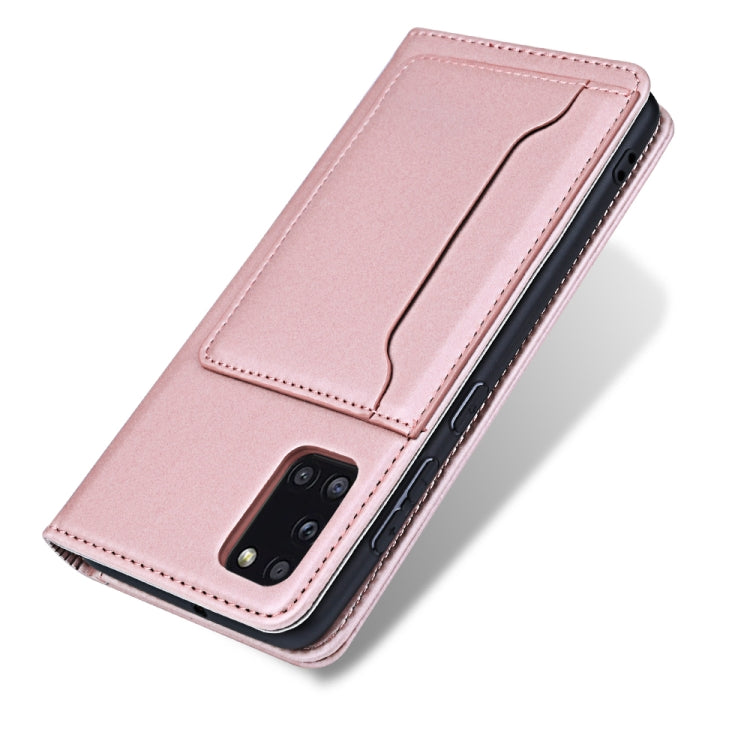 For Samsung Galaxy A31 Strong Magnetism Liquid Feel Horizontal Flip Leather Case with Holder & Card Slots & Wallet