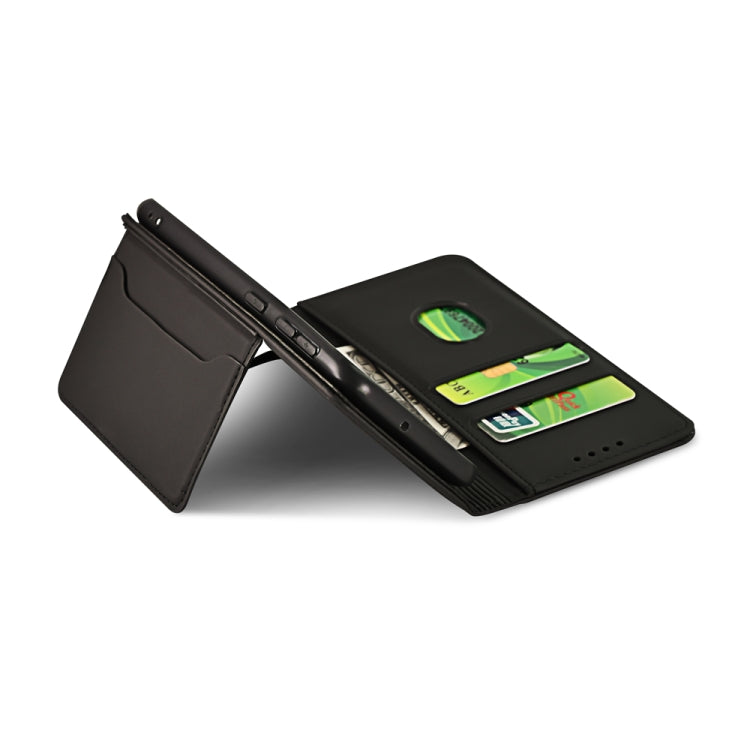 For Samsung Galaxy A50 Strong Magnetism Liquid Feel Horizontal Flip Leather Case with Holder & Card Slots & Wallet