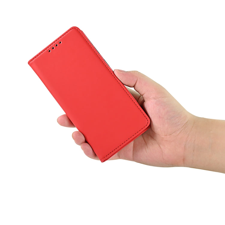 For Samsung Galaxy A50 Strong Magnetism Liquid Feel Horizontal Flip Leather Case with Holder & Card Slots & Wallet