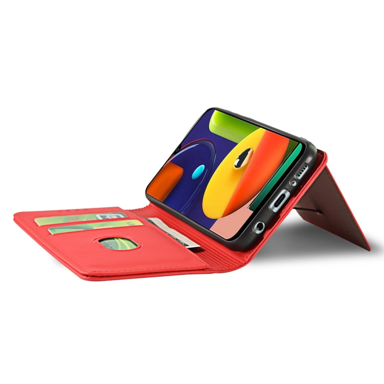 For Samsung Galaxy A50s Strong Magnetism Liquid Feel Horizontal Flip Leather Case with Holder & Card Slots & Wallet