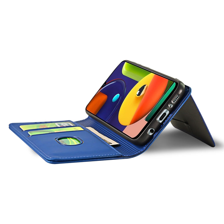 For Samsung Galaxy A50s Strong Magnetism Liquid Feel Horizontal Flip Leather Case with Holder & Card Slots & Wallet