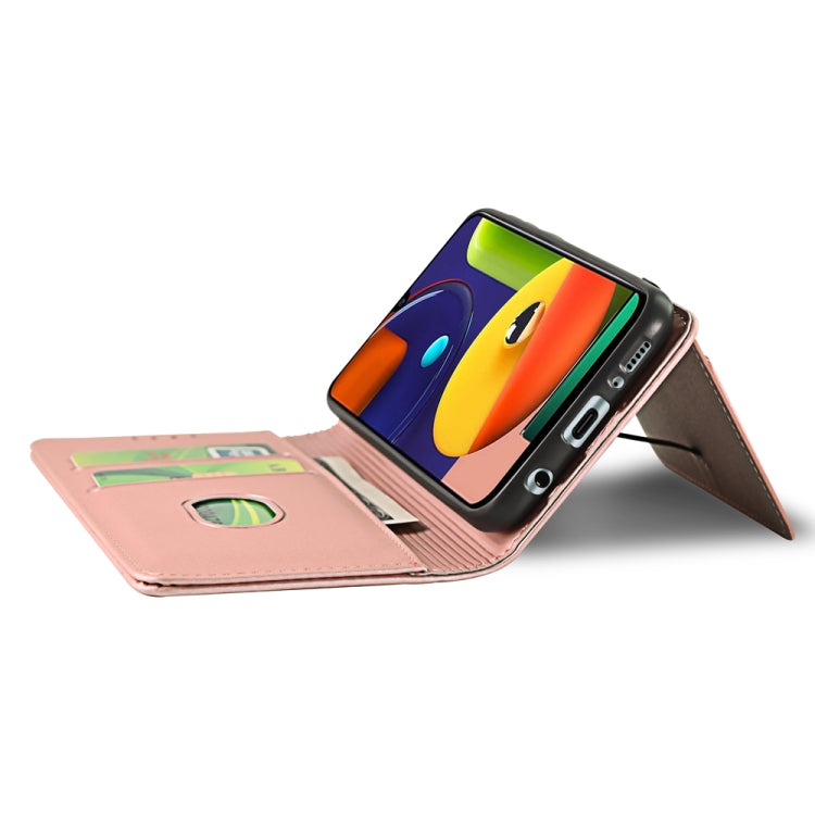 For Samsung Galaxy A50s Strong Magnetism Liquid Feel Horizontal Flip Leather Case with Holder & Card Slots & Wallet