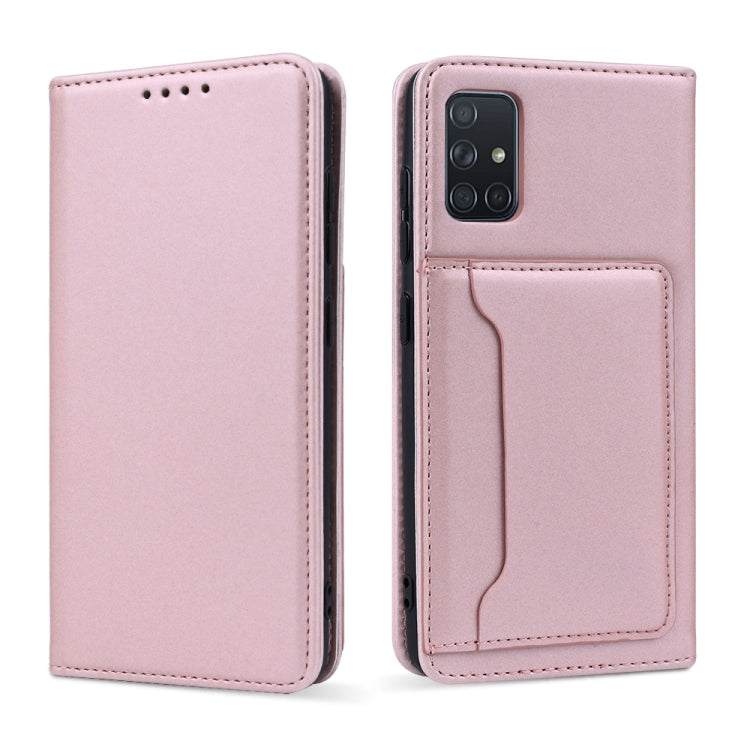 For Samsung Galaxy A51 Strong Magnetism Liquid Feel Horizontal Flip Leather Case with Holder & Card Slots & Wallet