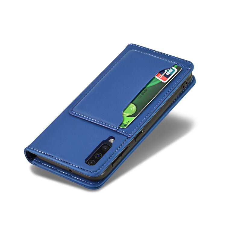 For Samsung Galaxy A70 Strong Magnetism Liquid Feel Horizontal Flip Leather Case with Holder & Card Slots & Wallet