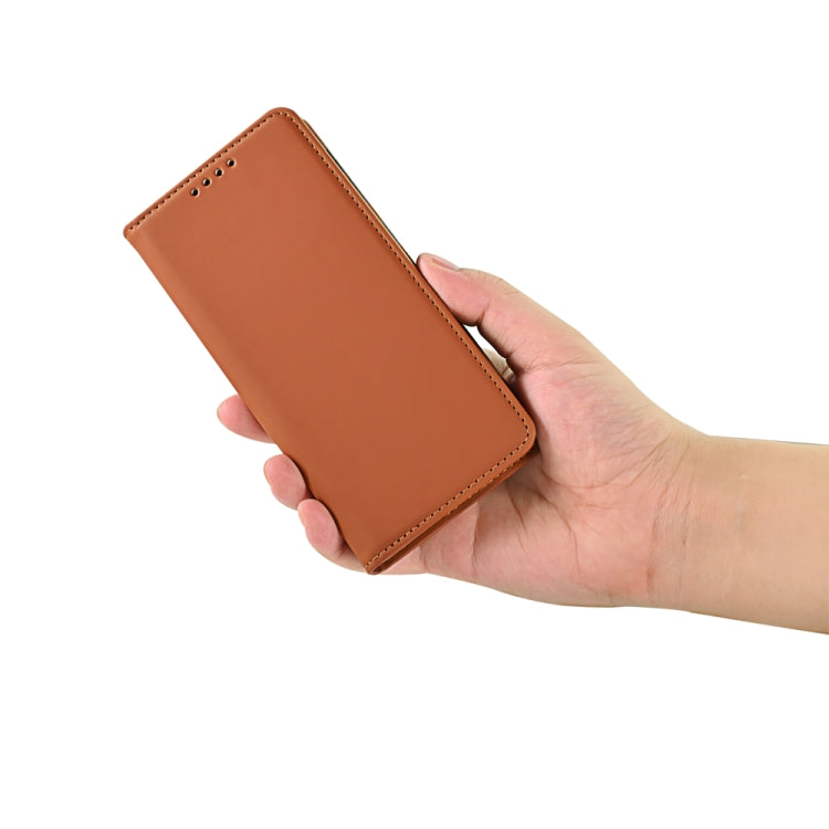 For Samsung Galaxy A70 Strong Magnetism Liquid Feel Horizontal Flip Leather Case with Holder & Card Slots & Wallet