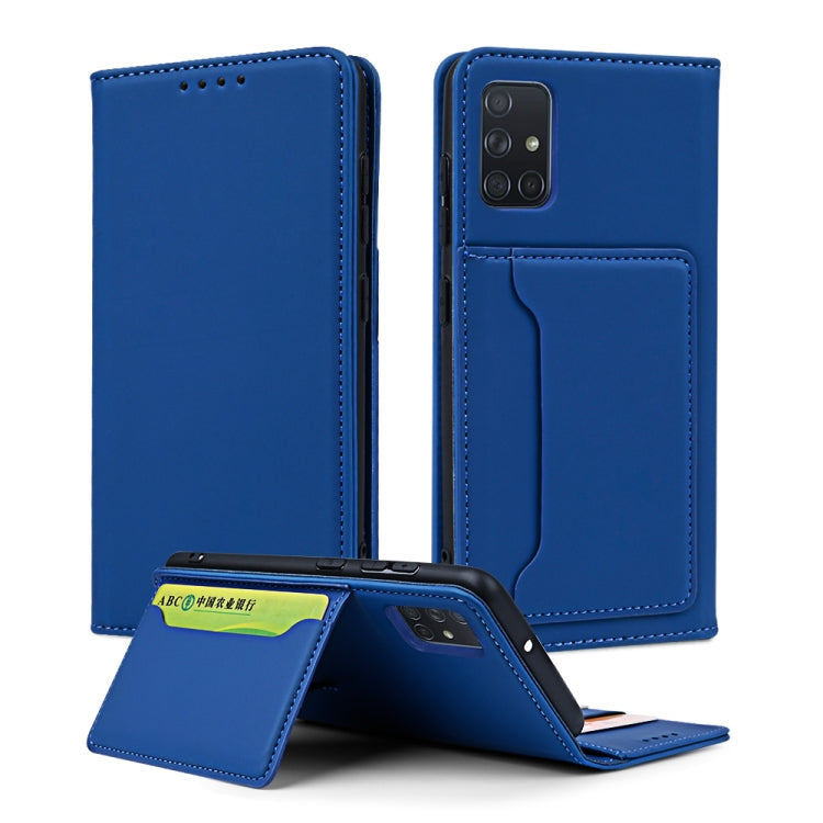 For Samsung Galaxy A71 Strong Magnetism Liquid Feel Horizontal Flip Leather Case with Holder & Card Slots & Wallet