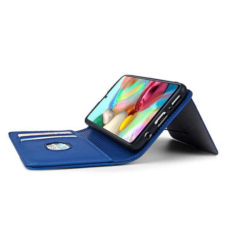 For Samsung Galaxy A71 Strong Magnetism Liquid Feel Horizontal Flip Leather Case with Holder & Card Slots & Wallet