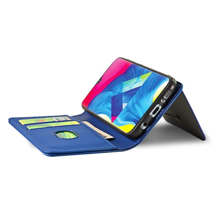For Samsung Galaxy M10 Strong Magnetism Liquid Feel Horizontal Flip Leather Case with Holder & Card Slots & Wallet