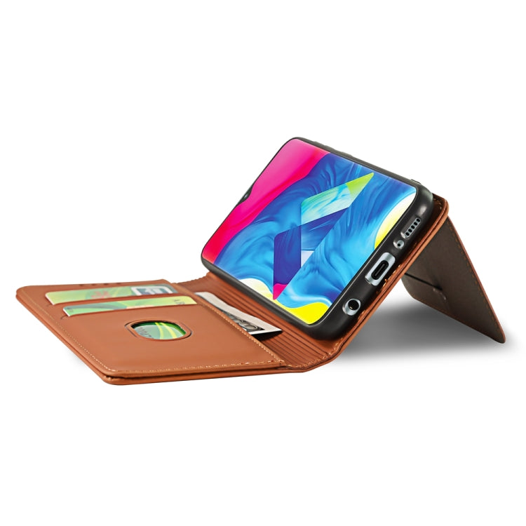 For Samsung Galaxy M10 Strong Magnetism Liquid Feel Horizontal Flip Leather Case with Holder & Card Slots & Wallet