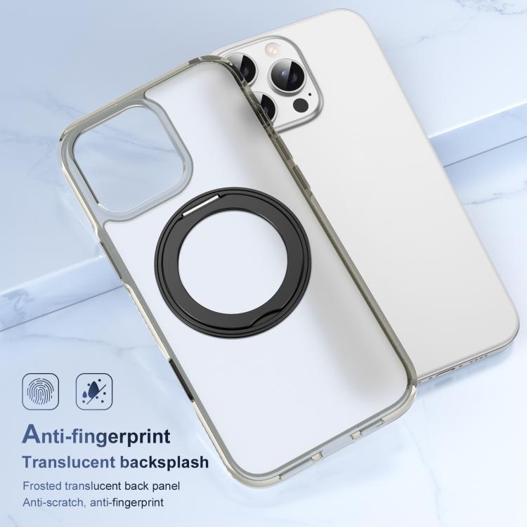 For iPhone 16 Pro Max Translucent Frosted MagSafe Holder Phone Case with AI Button