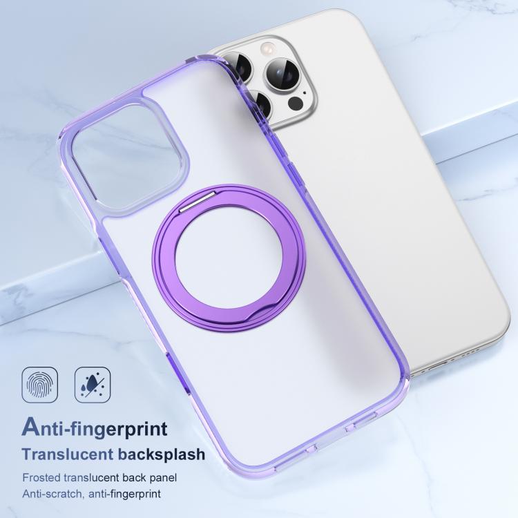 For iPhone 16 Pro Max Translucent Frosted MagSafe Holder Phone Case with AI Button