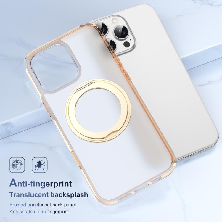 For iPhone 16 Pro Max Translucent Frosted MagSafe Holder Phone Case with AI Button