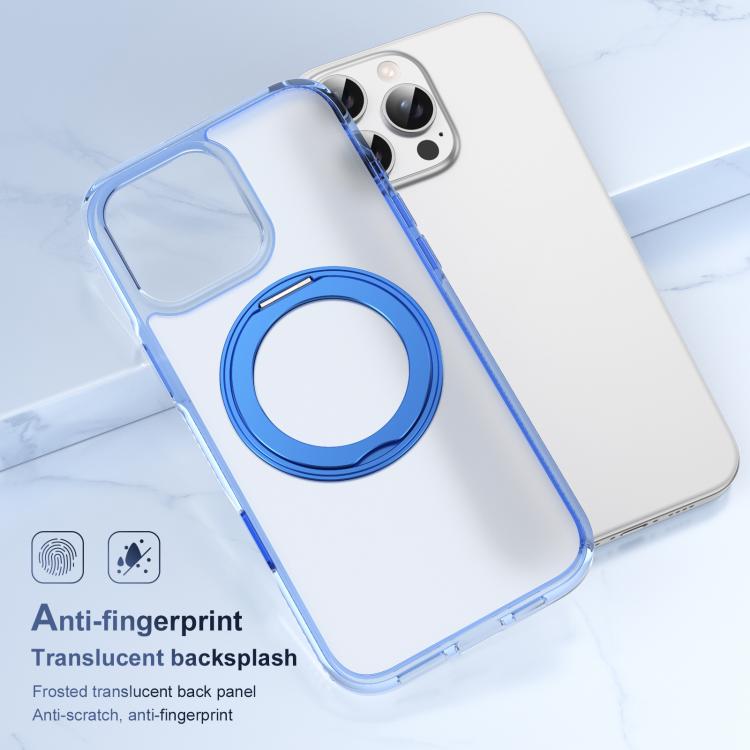 For iPhone 16 Pro Translucent Frosted MagSafe Holder Phone Case with AI Button