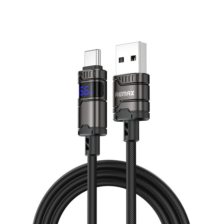 REMAX C01-AC 66W USB to Type-C Nylon Braided Data Cable, Length: 1.2m - Black