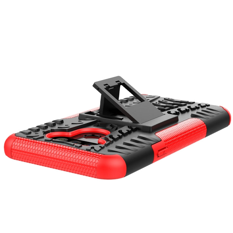 For LG Harmony 4 Tire Texture Shockproof TPU + PC Protective Case with Holder