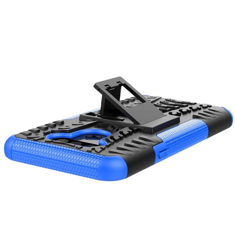 For LG Harmony 4 Tire Texture Shockproof TPU + PC Protective Case with Holder