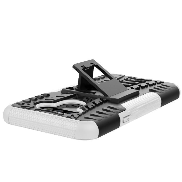 For LG Harmony 4 Tire Texture Shockproof TPU + PC Protective Case with Holder