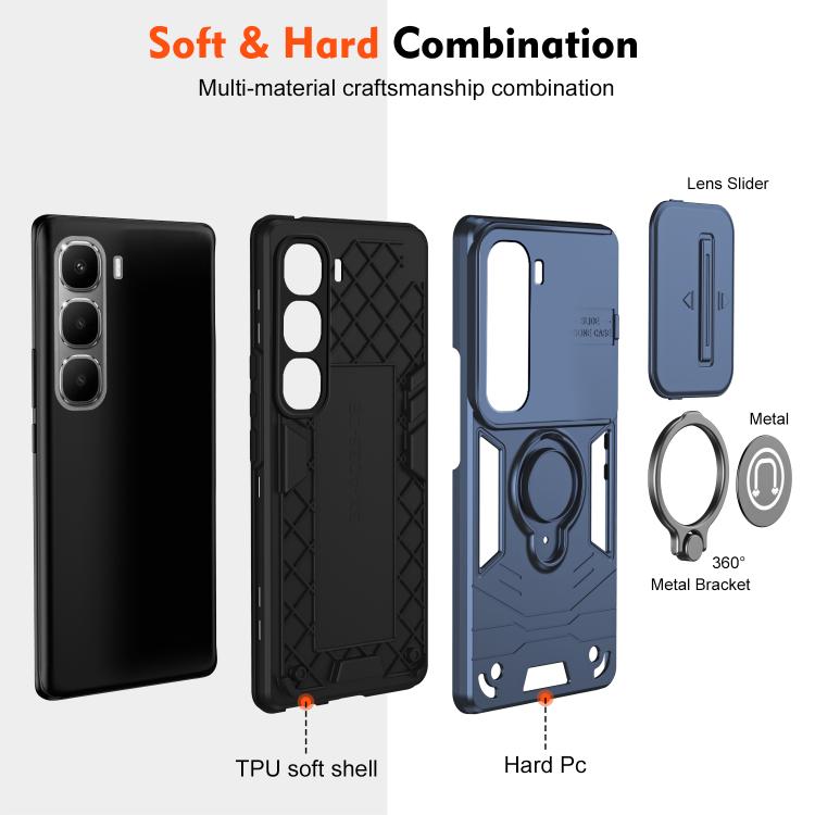 For Infinix Hot 60 5G Camshield Ring Holder Phone Case