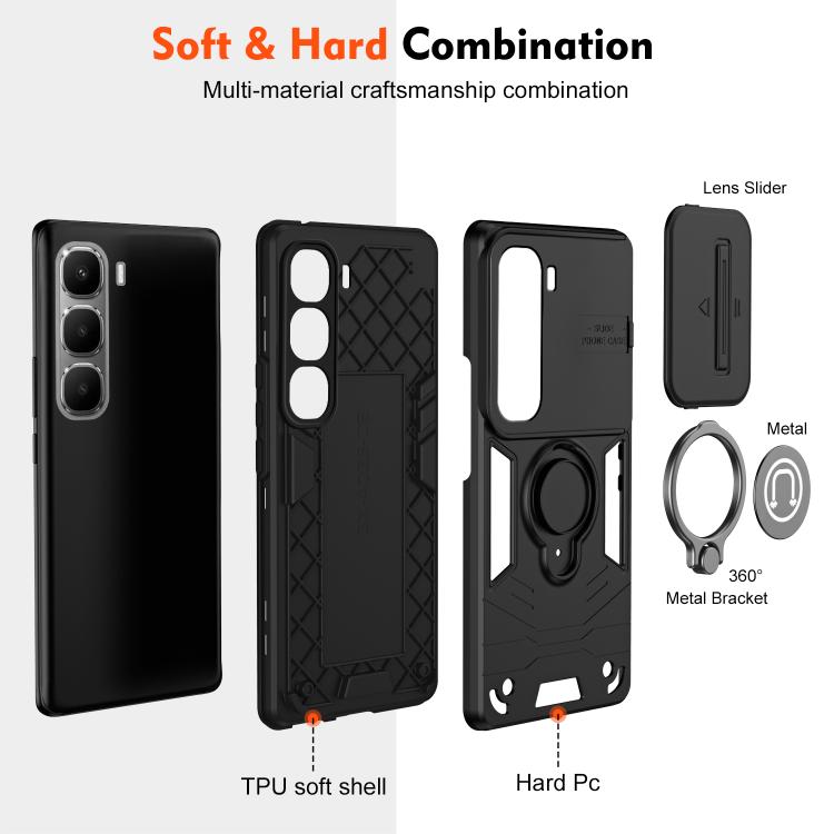 For Infinix Hot 60 5G Camshield Ring Holder Phone Case