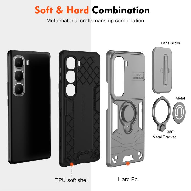 For Infinix Hot 60 5G Camshield Ring Holder Phone Case