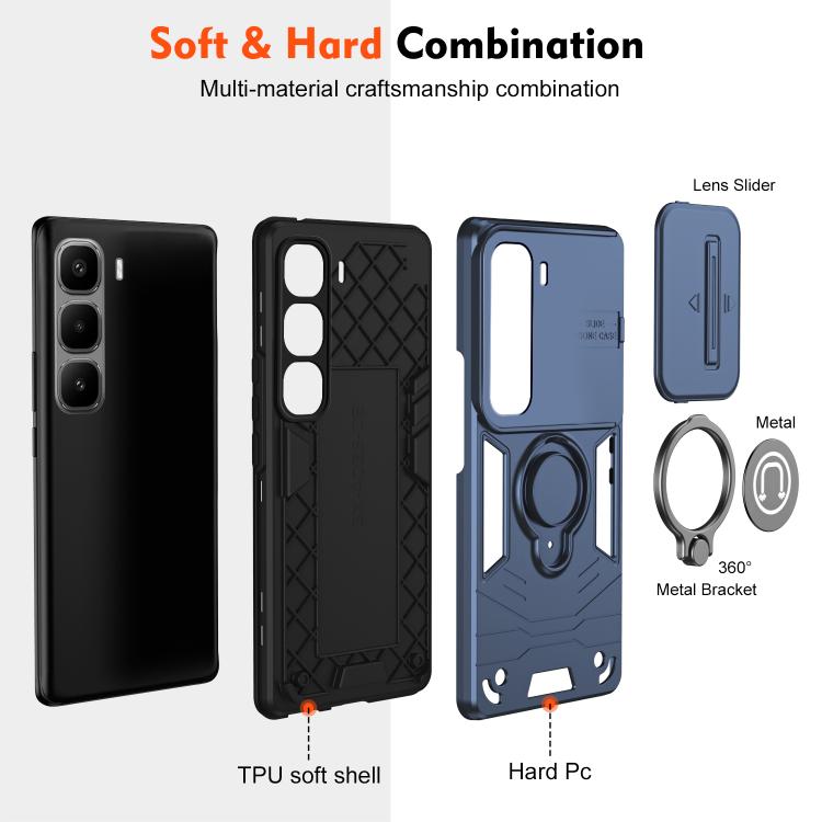 For Infinix Hot 60 Pro+ Camshield Ring Holder Phone Case