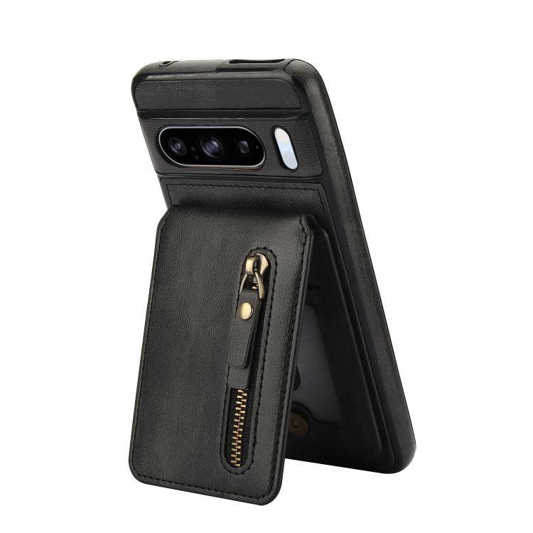 For Google Pixel 8 Pro Zipper Wallet Split MagSafe Leather Back Phone Case