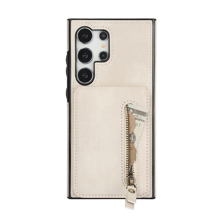 For Samsung Galaxy S24 Ultra 5G Zipper Wallet Split MagSafe Leather Back Phone Case