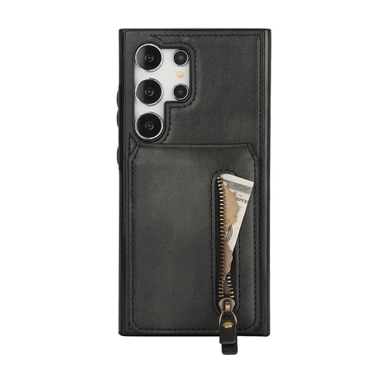 For Samsung Galaxy S24 Ultra 5G Zipper Wallet Split MagSafe Leather Back Phone Case