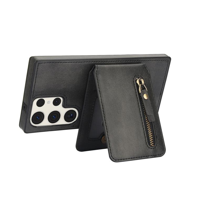 For Samsung Galaxy S23 Ultra 5G Zipper Wallet Split MagSafe Leather Back Phone Case