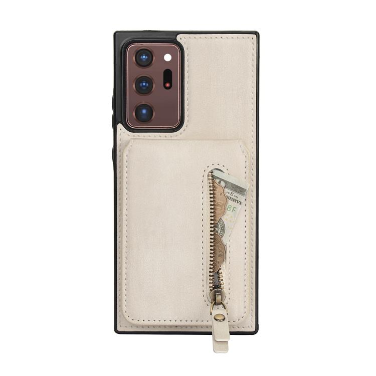 For Samsung Galaxy Note20 Ultra Zipper Wallet Split MagSafe Leather Back Phone Case