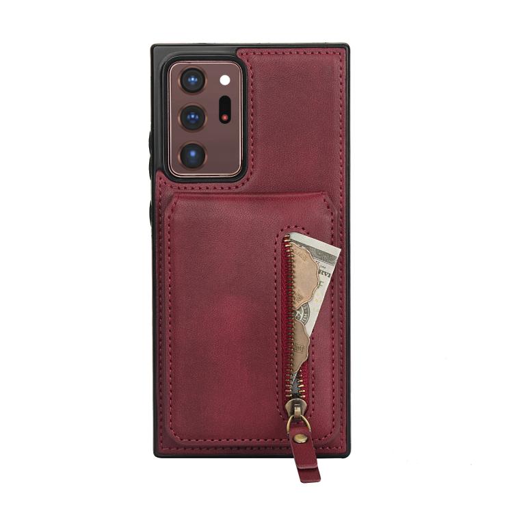 For Samsung Galaxy Note20 Ultra Zipper Wallet Split MagSafe Leather Back Phone Case