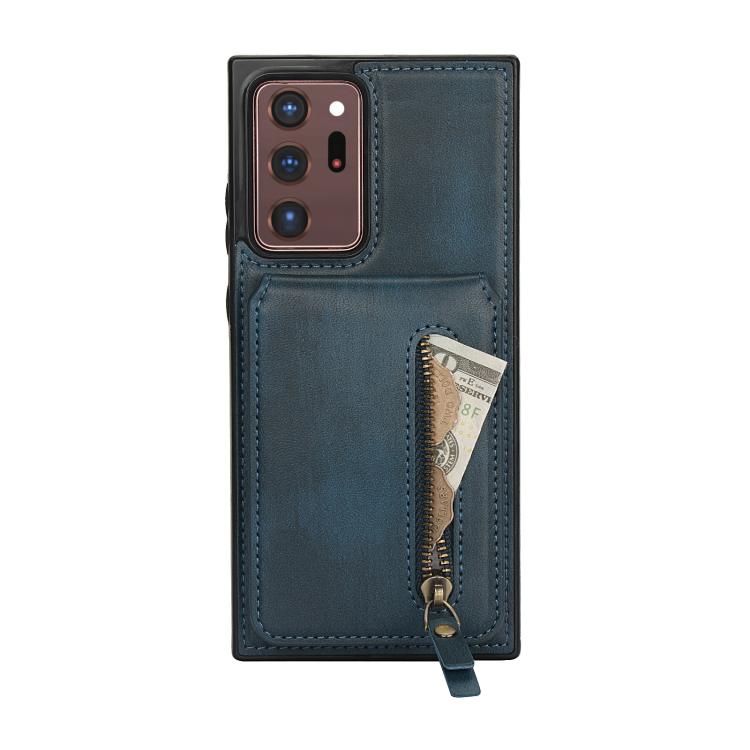 For Samsung Galaxy Note20 Ultra Zipper Wallet Split MagSafe Leather Back Phone Case