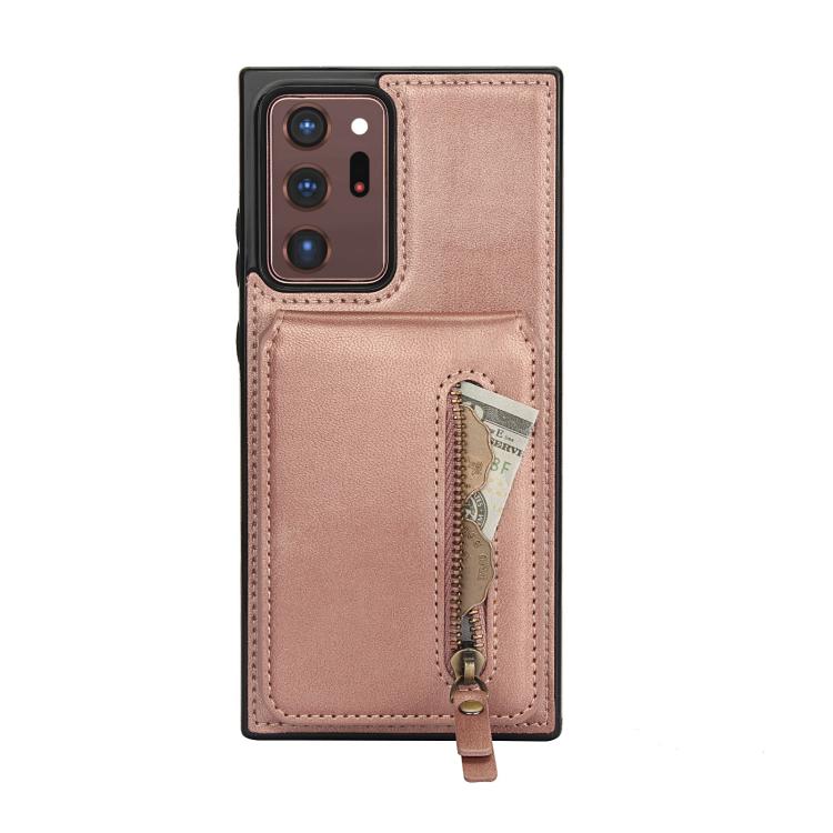 For Samsung Galaxy Note20 Ultra Zipper Wallet Split MagSafe Leather Back Phone Case
