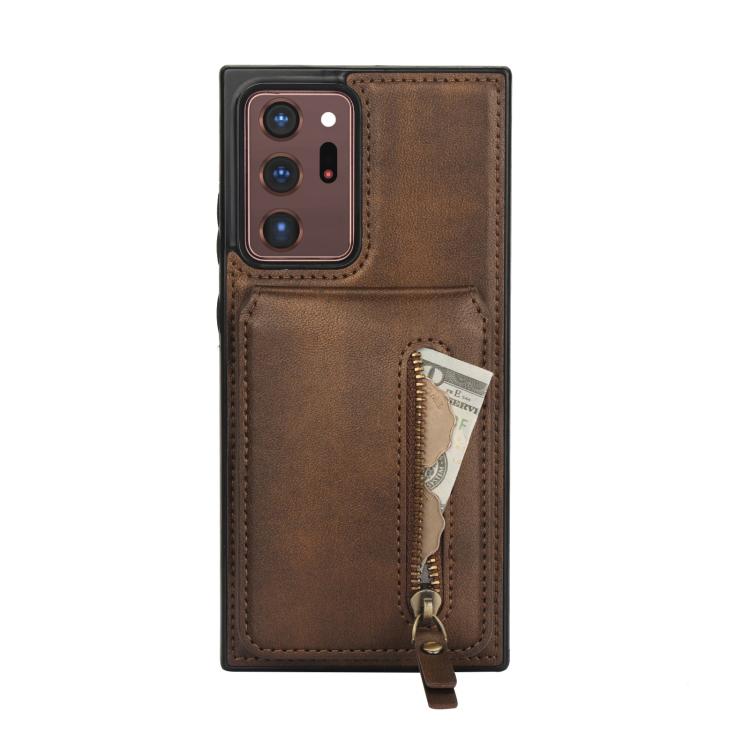 For Samsung Galaxy Note20 Ultra Zipper Wallet Split MagSafe Leather Back Phone Case