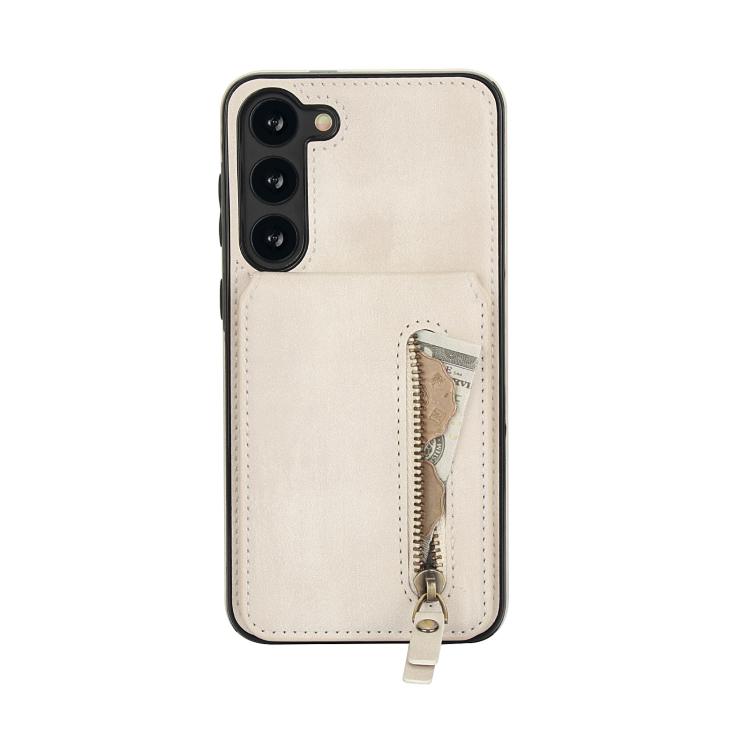 For Samsung Galaxy S23 5G Zipper Wallet Split MagSafe Leather Back Phone Case