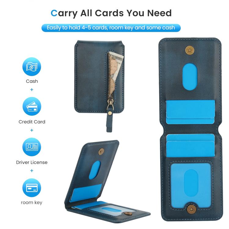 For Samsung Galaxy S23 5G Zipper Wallet Split MagSafe Leather Back Phone Case