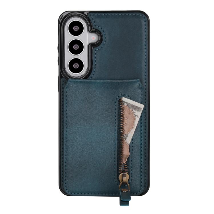 For Samsung Galaxy S26 5G Zipper Wallet Split MagSafe Leather Back Phone Case