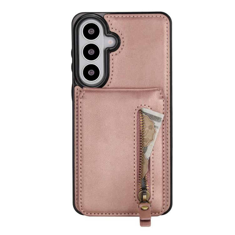 For Samsung Galaxy S26 5G Zipper Wallet Split MagSafe Leather Back Phone Case