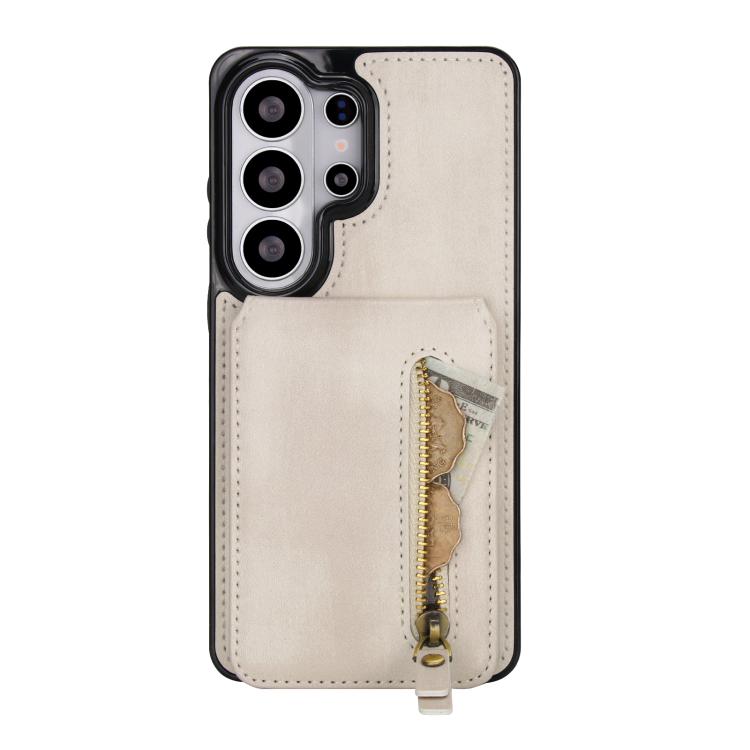 For Samsung Galaxy S26 Ultra 5G Zipper Wallet Split MagSafe Leather Back Phone Case