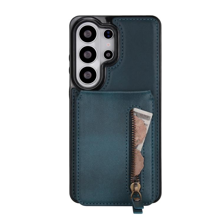 For Samsung Galaxy S26 Ultra 5G Zipper Wallet Split MagSafe Leather Back Phone Case