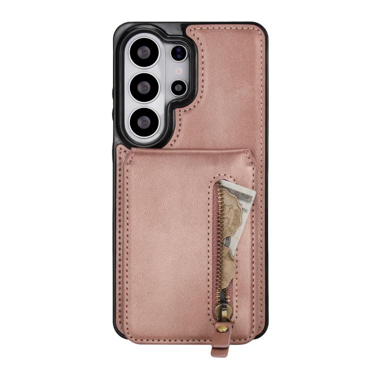For Samsung Galaxy S26 Ultra 5G Zipper Wallet Split MagSafe Leather Back Phone Case