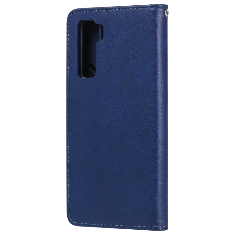 For Huawei Nova 7 SE 2 in 1 Solid Color Detachable PU Leather Case with Card Slots & Magnetic Holder & Photo Frame & Wallet & Strap