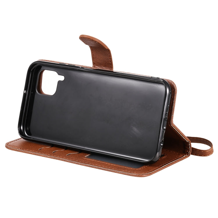 For Huawei P40 Pro 2 in 1 Solid Color Detachable PU Leather Case with Card Slots & Magnetic Holder & Photo Frame & Wallet & Strap