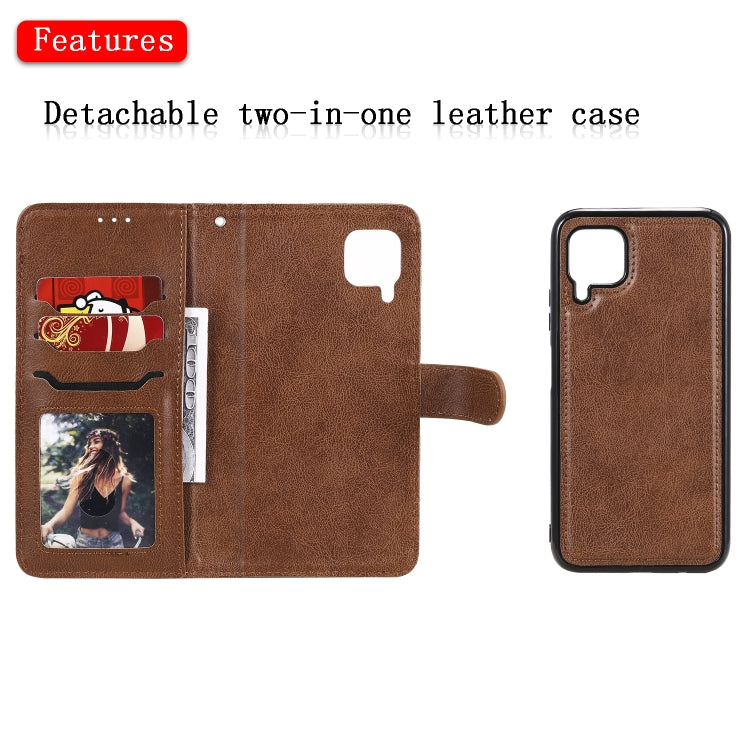 For Huawei P40 Pro 2 in 1 Solid Color Detachable PU Leather Case with Card Slots & Magnetic Holder & Photo Frame & Wallet & Strap