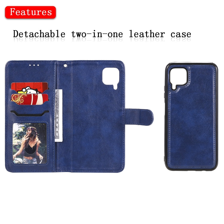 For Huawei P40 Pro 2 in 1 Solid Color Detachable PU Leather Case with Card Slots & Magnetic Holder & Photo Frame & Wallet & Strap