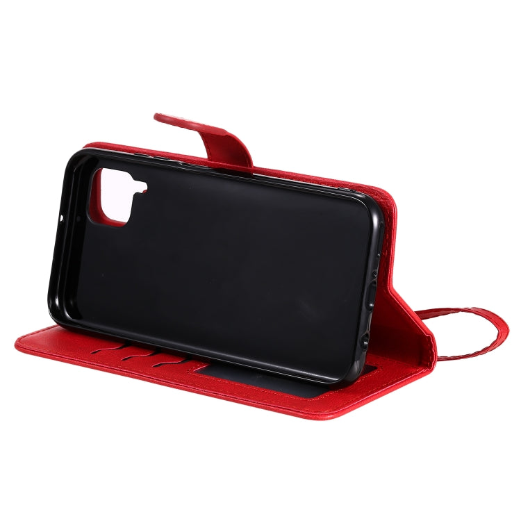 For Huawei P40 Pro 2 in 1 Solid Color Detachable PU Leather Case with Card Slots & Magnetic Holder & Photo Frame & Wallet & Strap