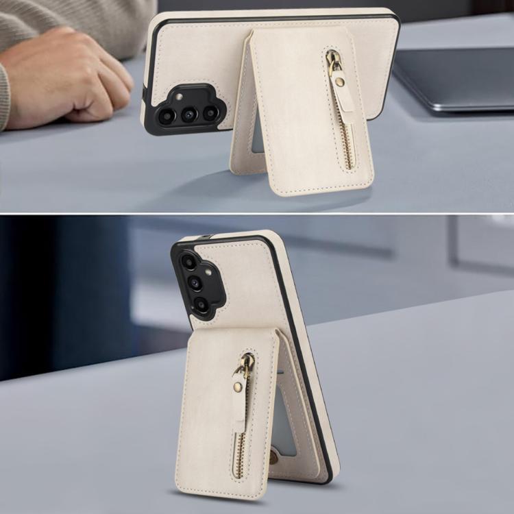For Samsung Galaxy A13 4G / 5G Zipper Wallet Split MagSafe Leather Back Phone Case