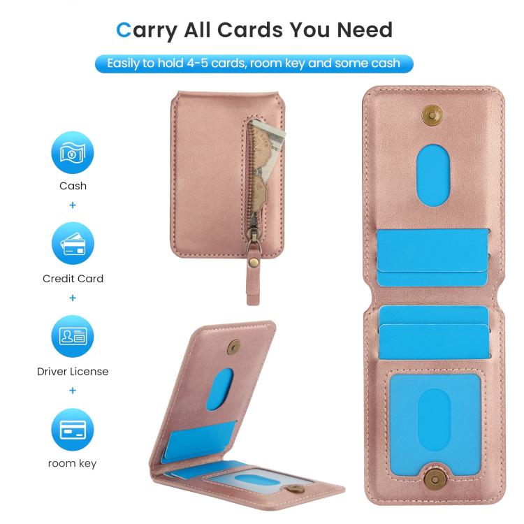 For Samsung Galaxy A54 5G Zipper Wallet Split MagSafe Leather Back Phone Case